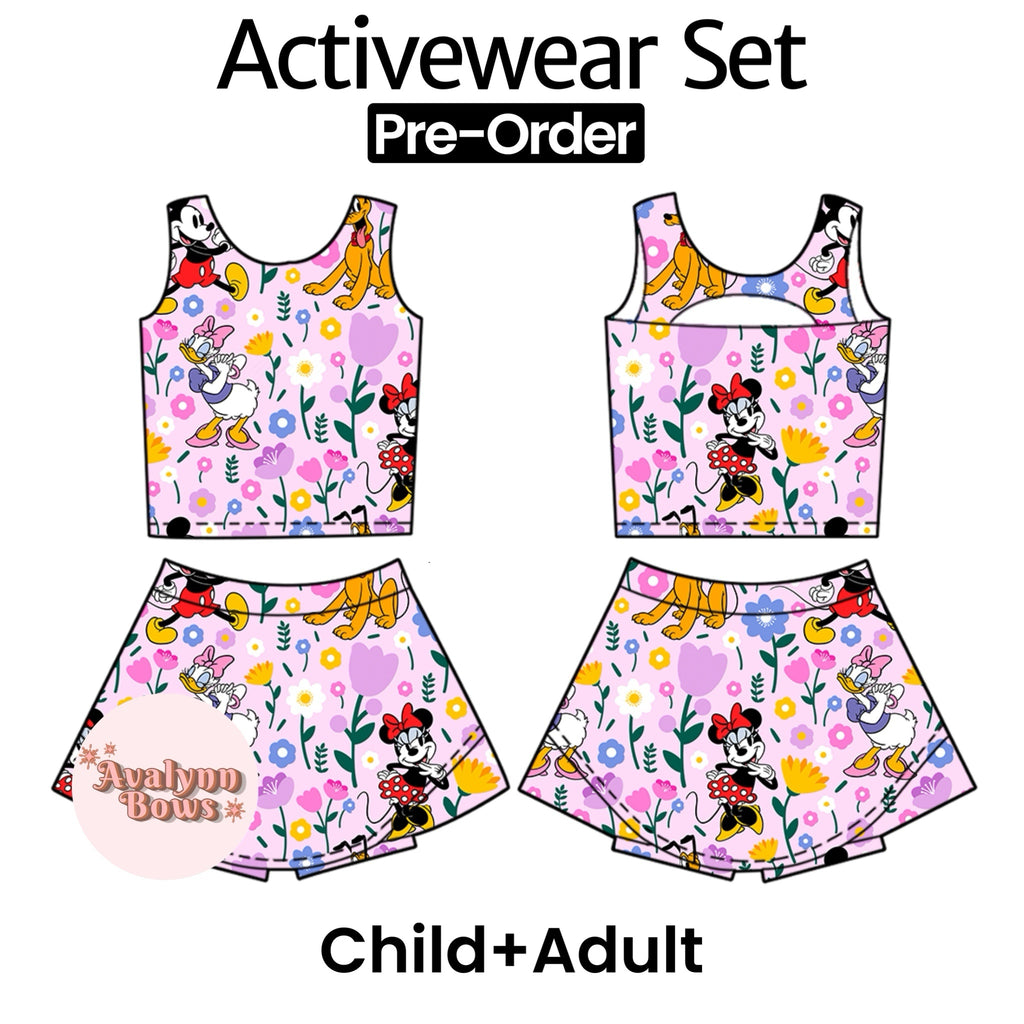 Floral Mouse | Activewear Set Preorder Ships Late July