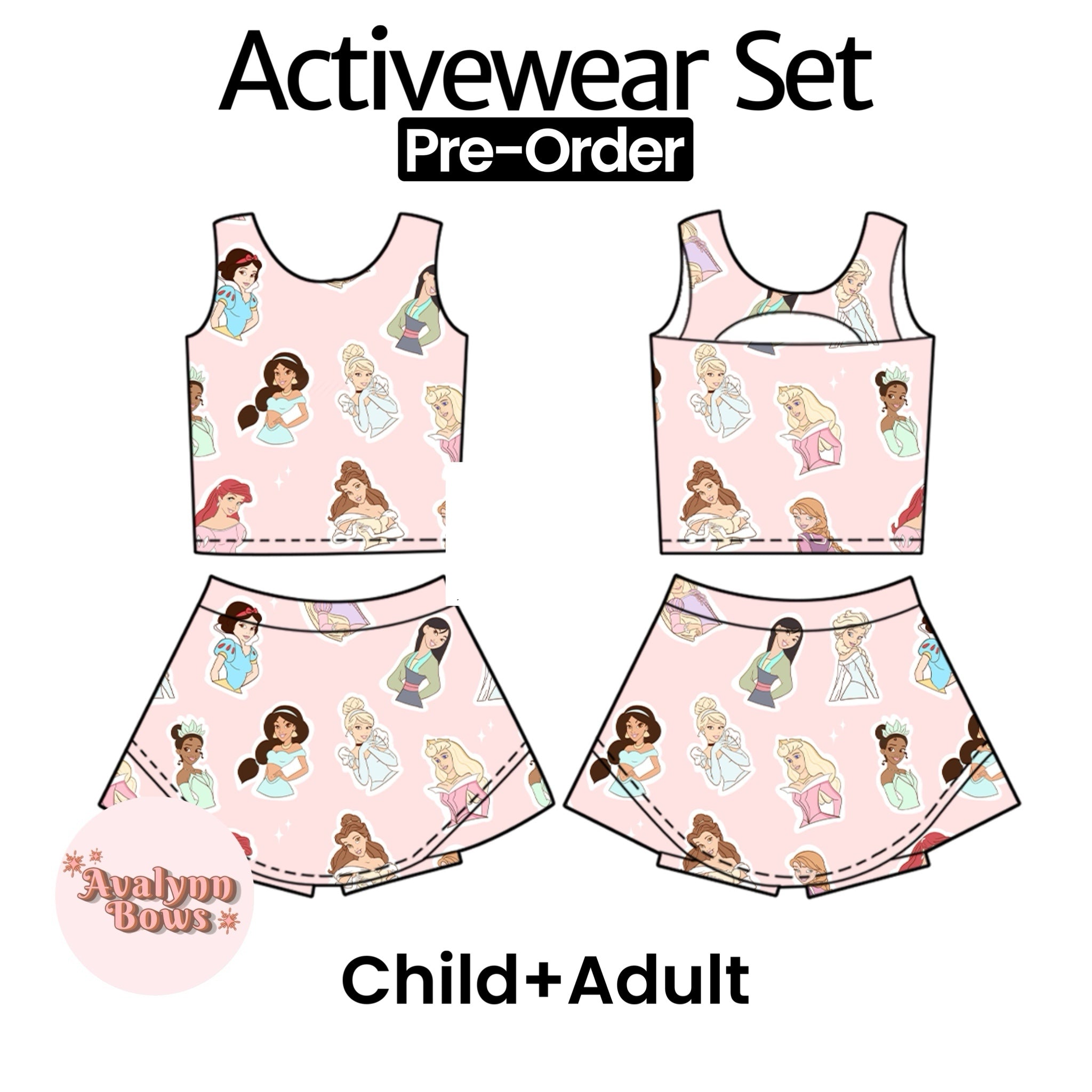 Princesses | Activewear Set Preorder Ships Late July