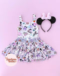Pink Park Mouse | Twirl Mesh Dress