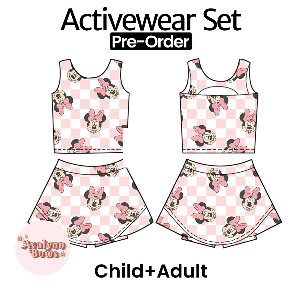 Checkered Mouse | Activewear Set Preorder Ships Late July