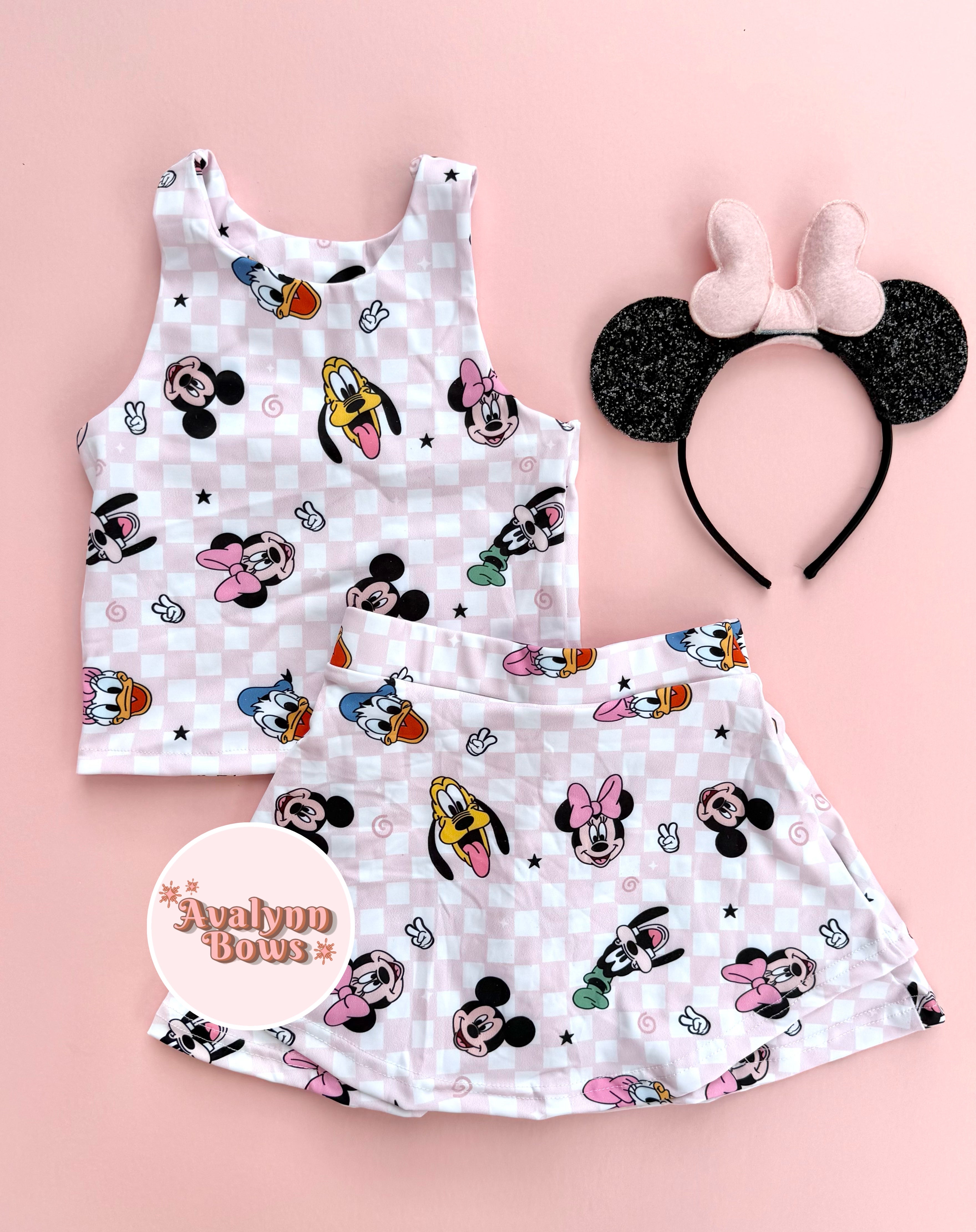 Pink Checkered | Activewear Set