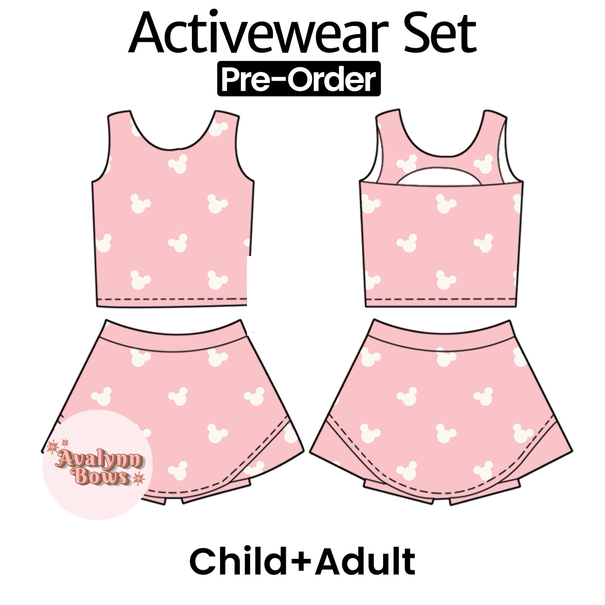 Pink Mouse | Activewear Set Preorder Ships Late July