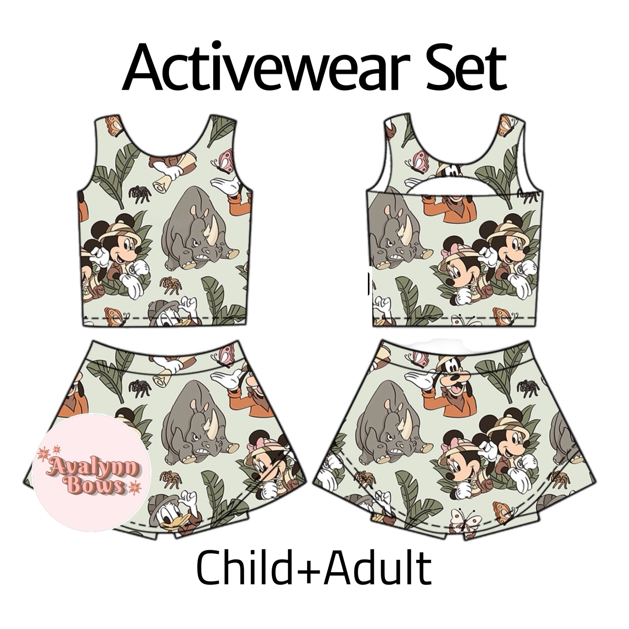 Safari Mouse | Activewear Set Preorder Late Early July
