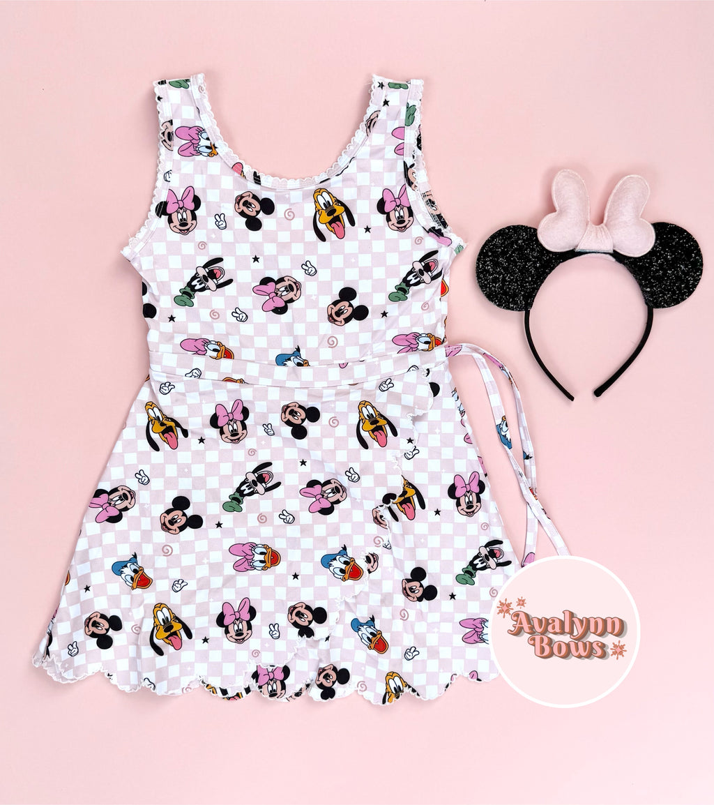 Checkered Pink | Activewear Dress