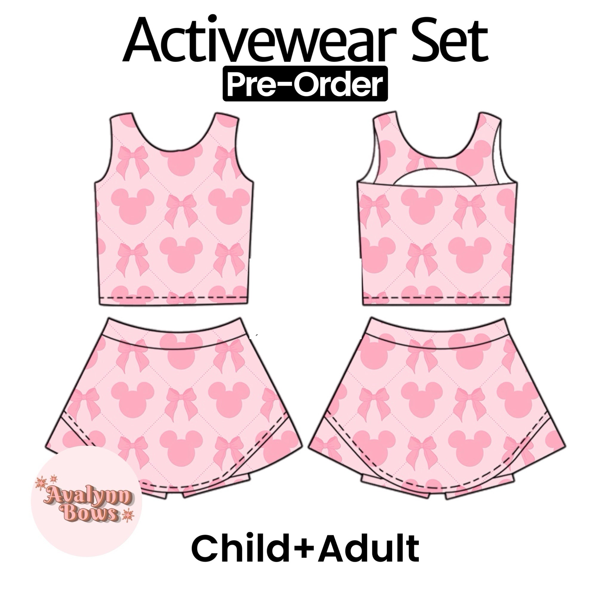 Pink Mouse | Activewear Set Preorder Ships Late July