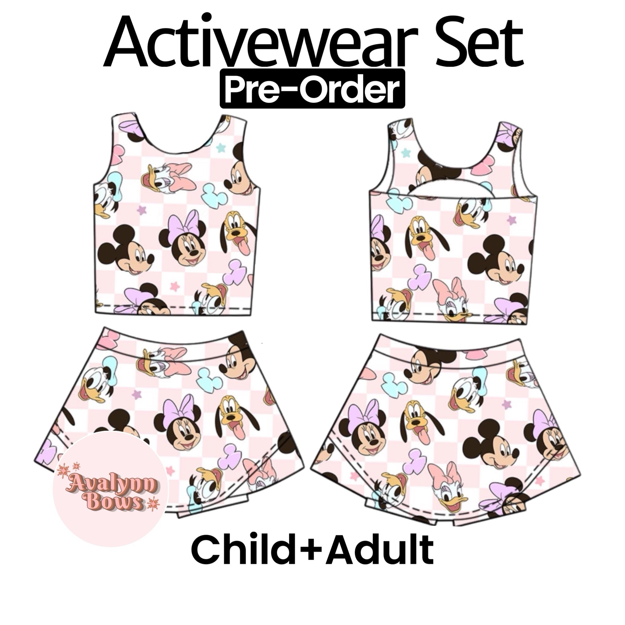 Mouse Friends| Activewear Set Preorder Ships Late July