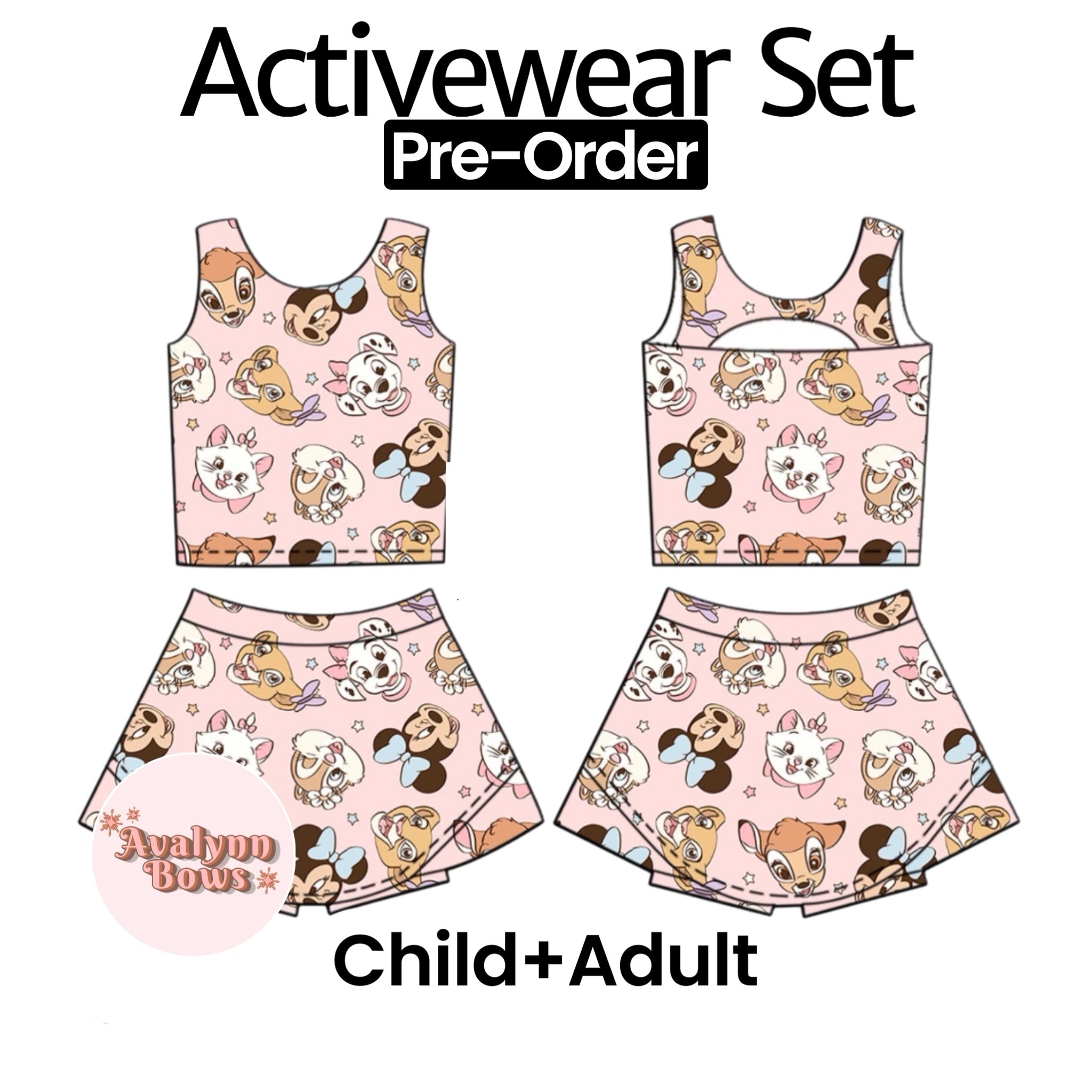 Mouse Friends| Activewear Set Preorder Ships Late July
