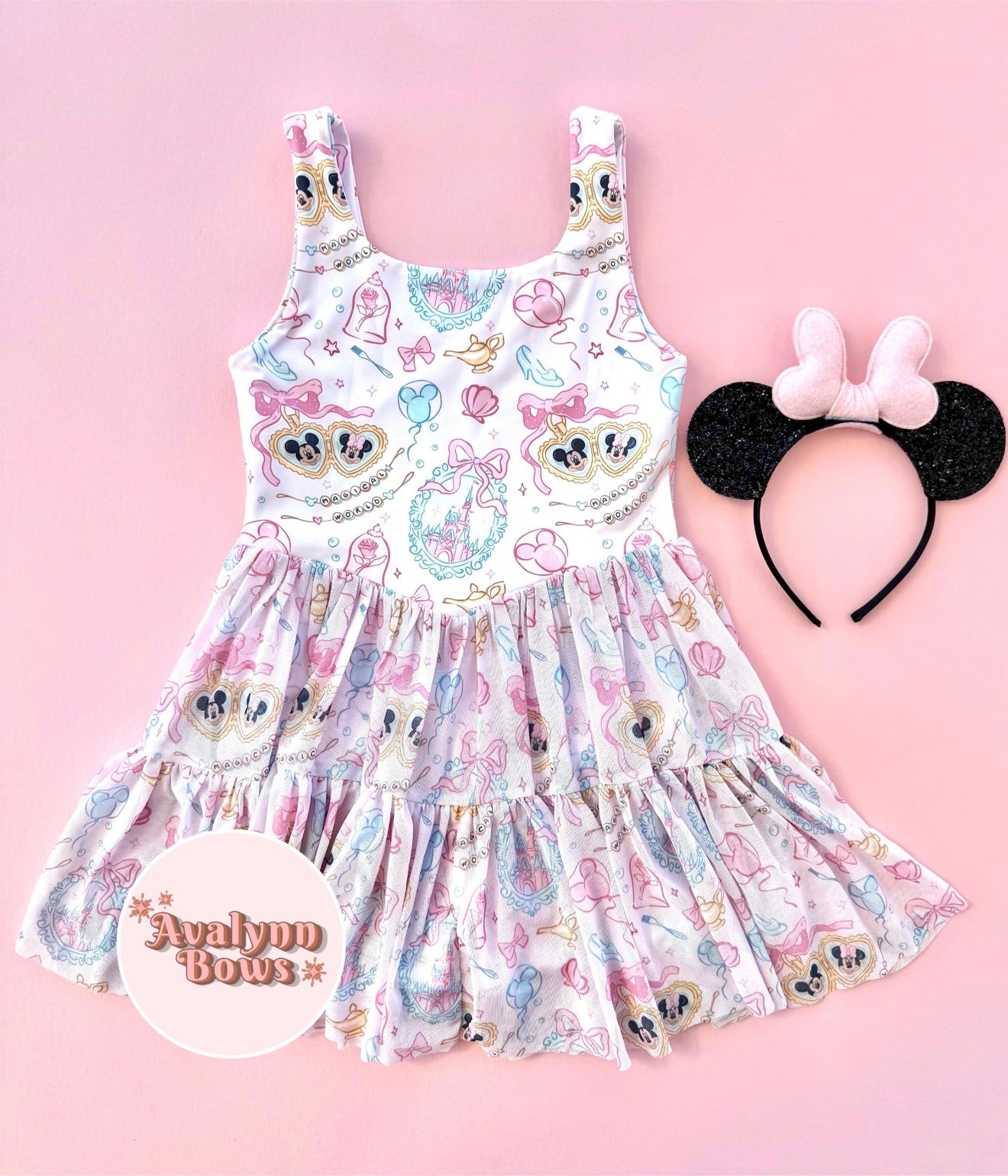 Pink Mouse | Twirl Mesh Dress